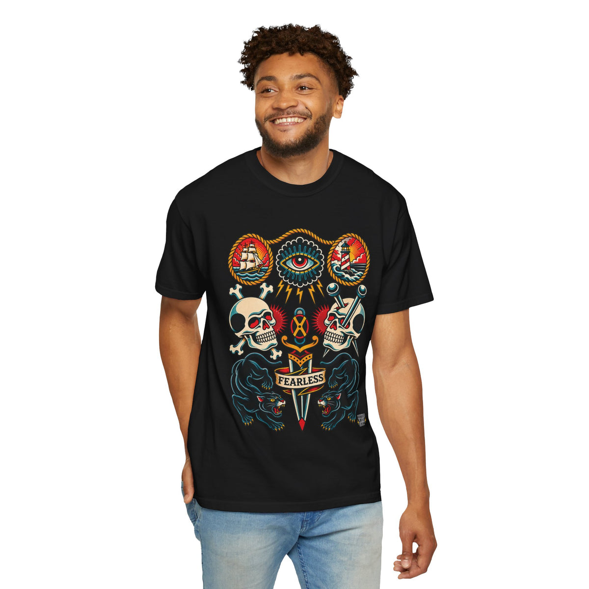 American Traditional Tattoo Flash Sheet T-Shirt