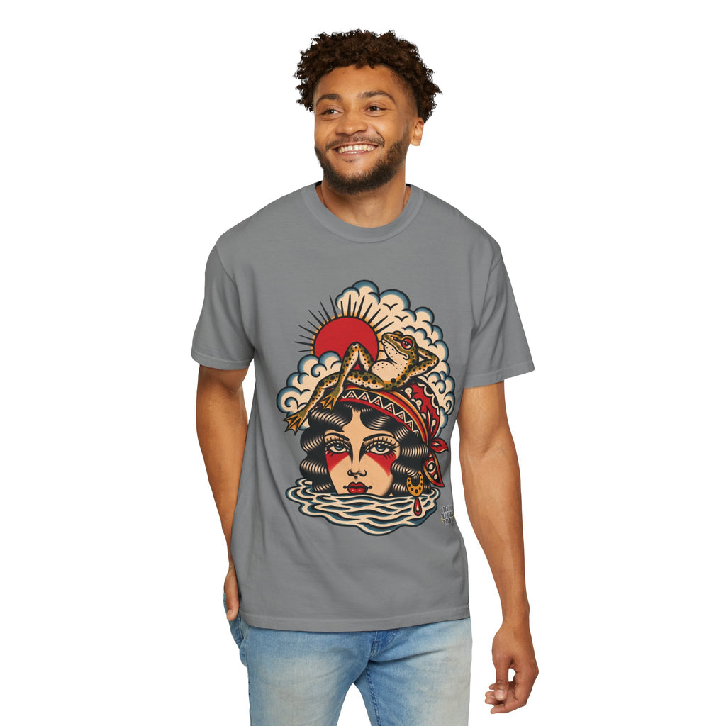 Frog & Lady of The Lake Tattoo Flash T-Shirt