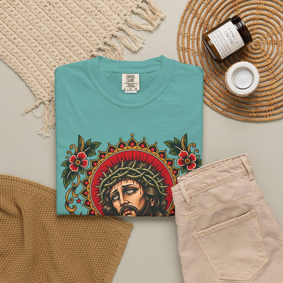 Jesus Sacred Heart Tattoo Flash T-Shirt