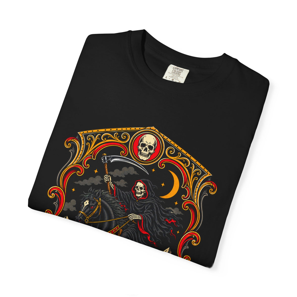 Grim Reaper Horseman Tattoo Flash T-Shirt