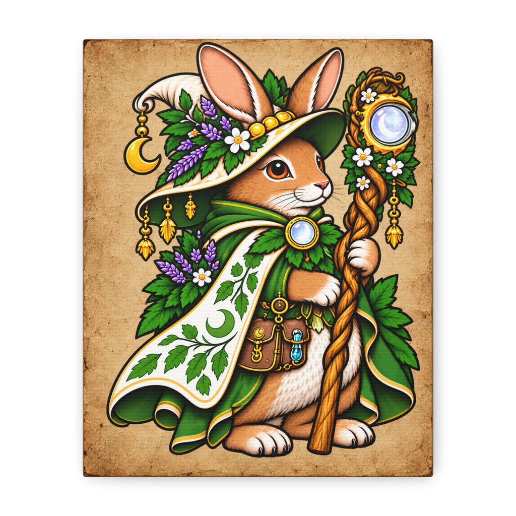 Rabbit Wizard Tattoo Flash Wall Art