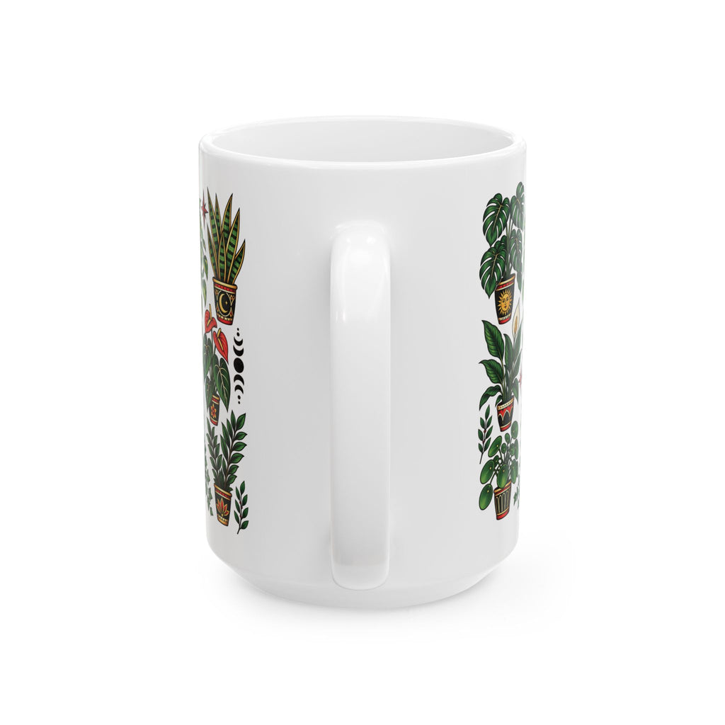 House Plant Tattoo Flash Ceramic Coffee Mug (11oz, 15oz)