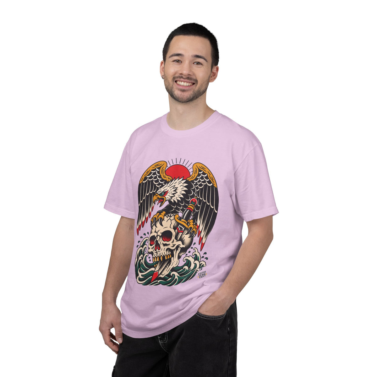 American Traditional Eagle & Skull Tattoo Flash T-Shirt