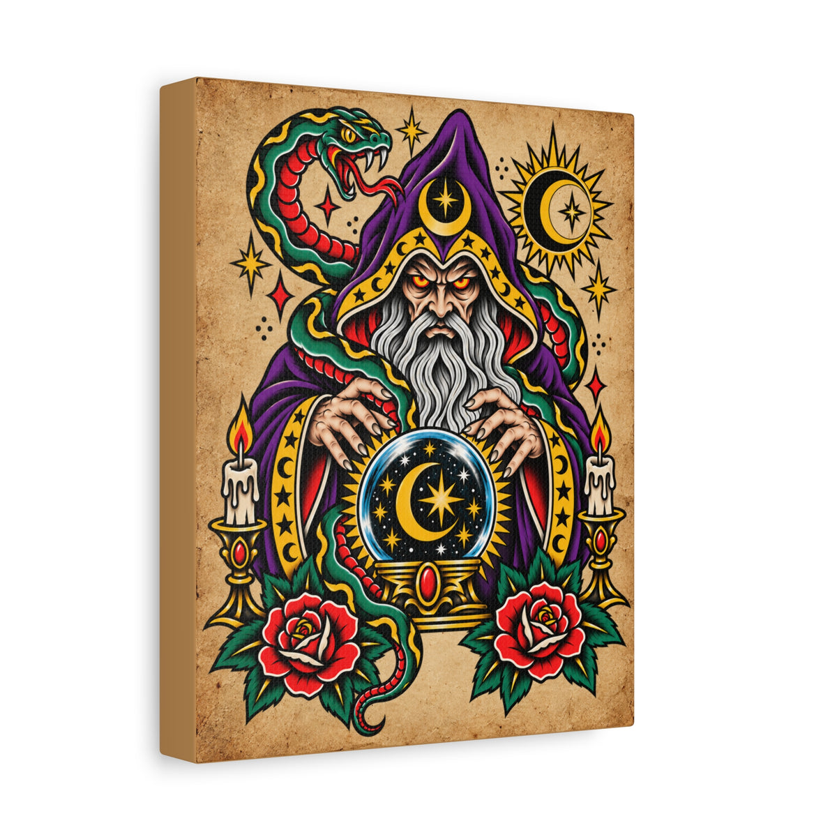 Wizard Oracle Tattoo Flash Wall Art