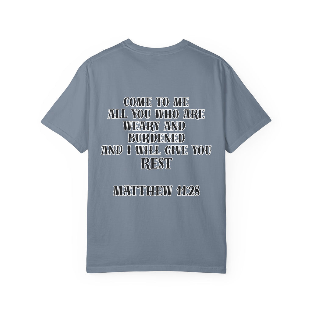 Matthew 11:28 Jesus Cross Tattoo Flash T-Shirt
