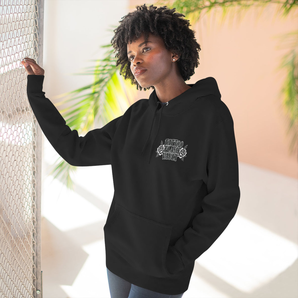 Gypsy Woman Tattoo Flash Pullover Hoodie (Back Design)