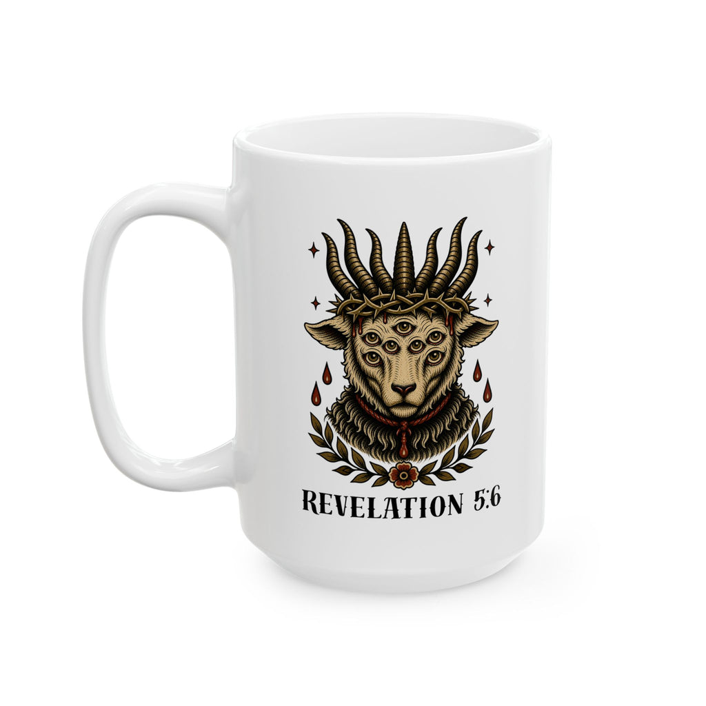 Revelation 5:6 Sacrificial Lamb Ceramic Coffee Mug