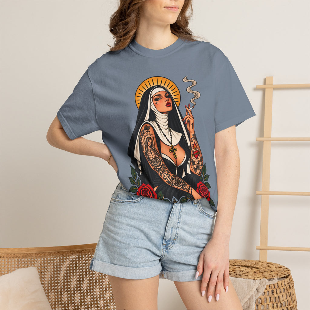 Rebel Nun Tattoo Flash T-Shirt