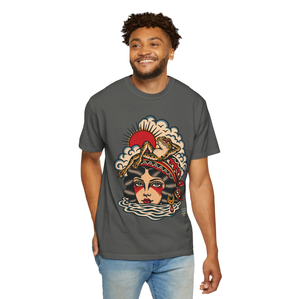 Frog & Lady of The Lake Tattoo Flash T-Shirt