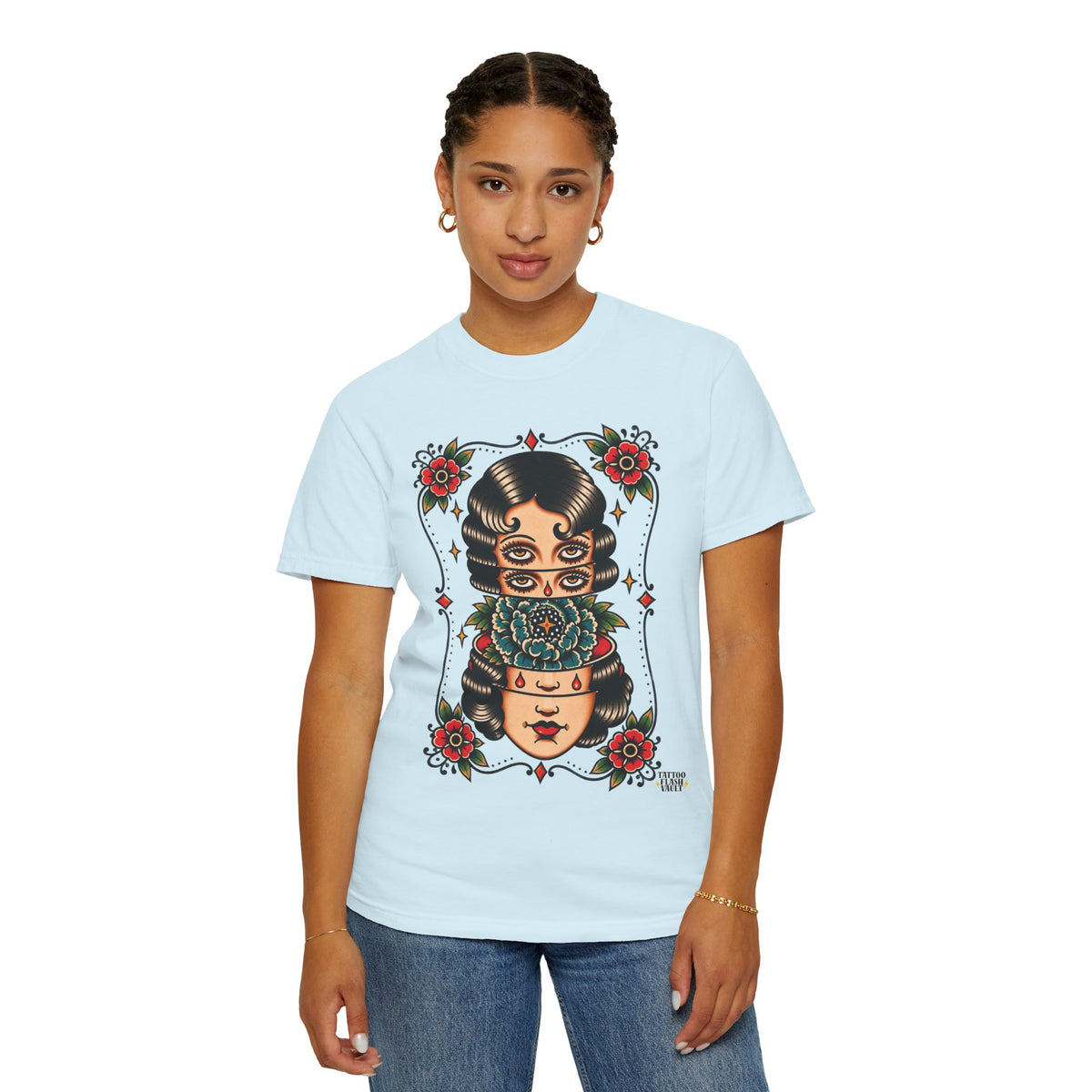 Floral Surrealism Tattoo Flash Sheet T-Shirt