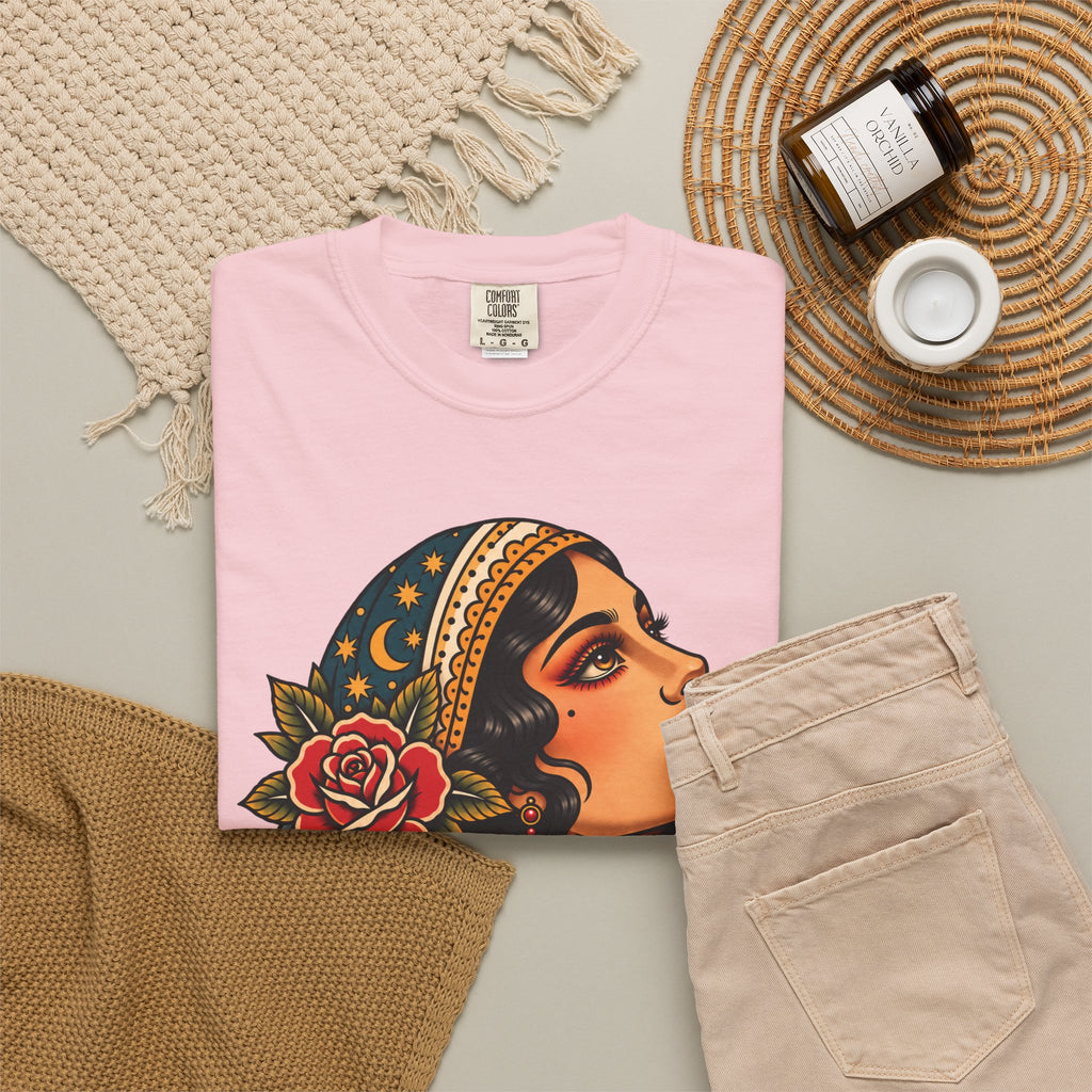 Gypsy Woman Tattoo Flash Sheet T-Shirt