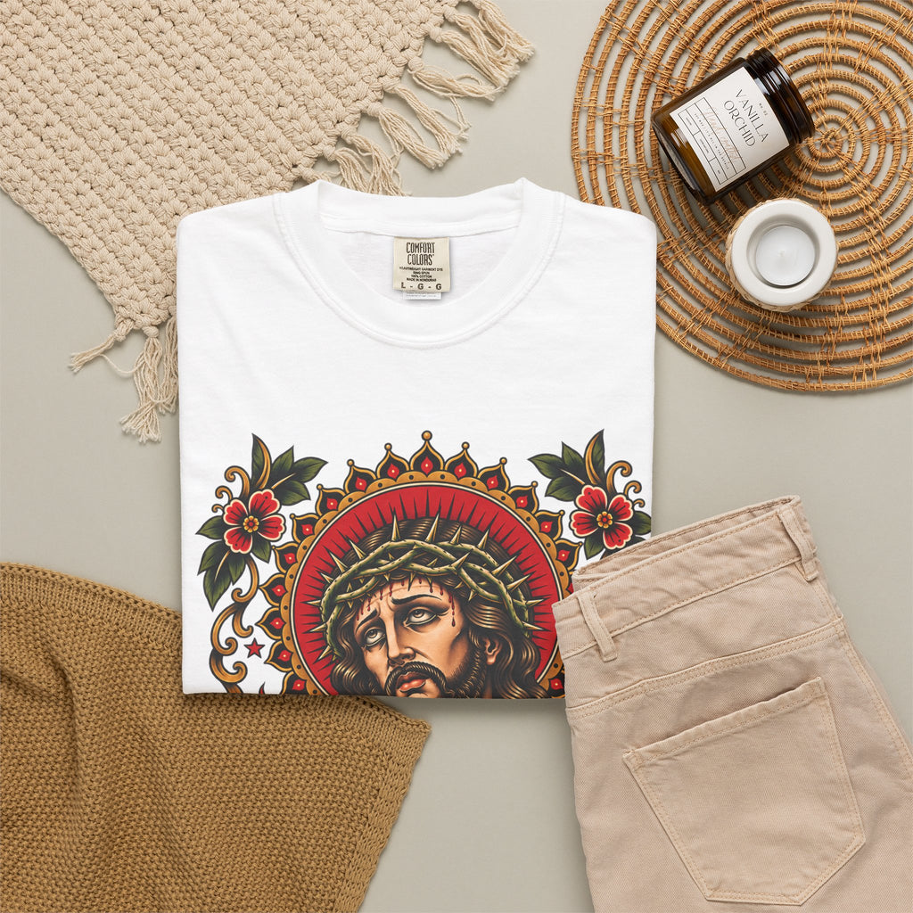 Jesus Sacred Heart Tattoo Flash T-Shirt