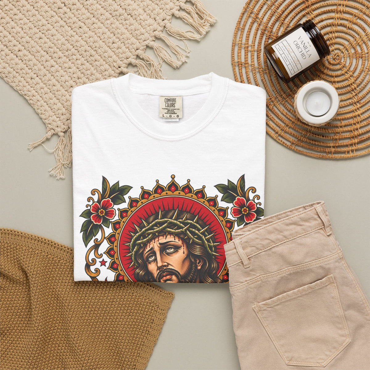 Jesus Sacred Heart Tattoo Flash T-Shirt