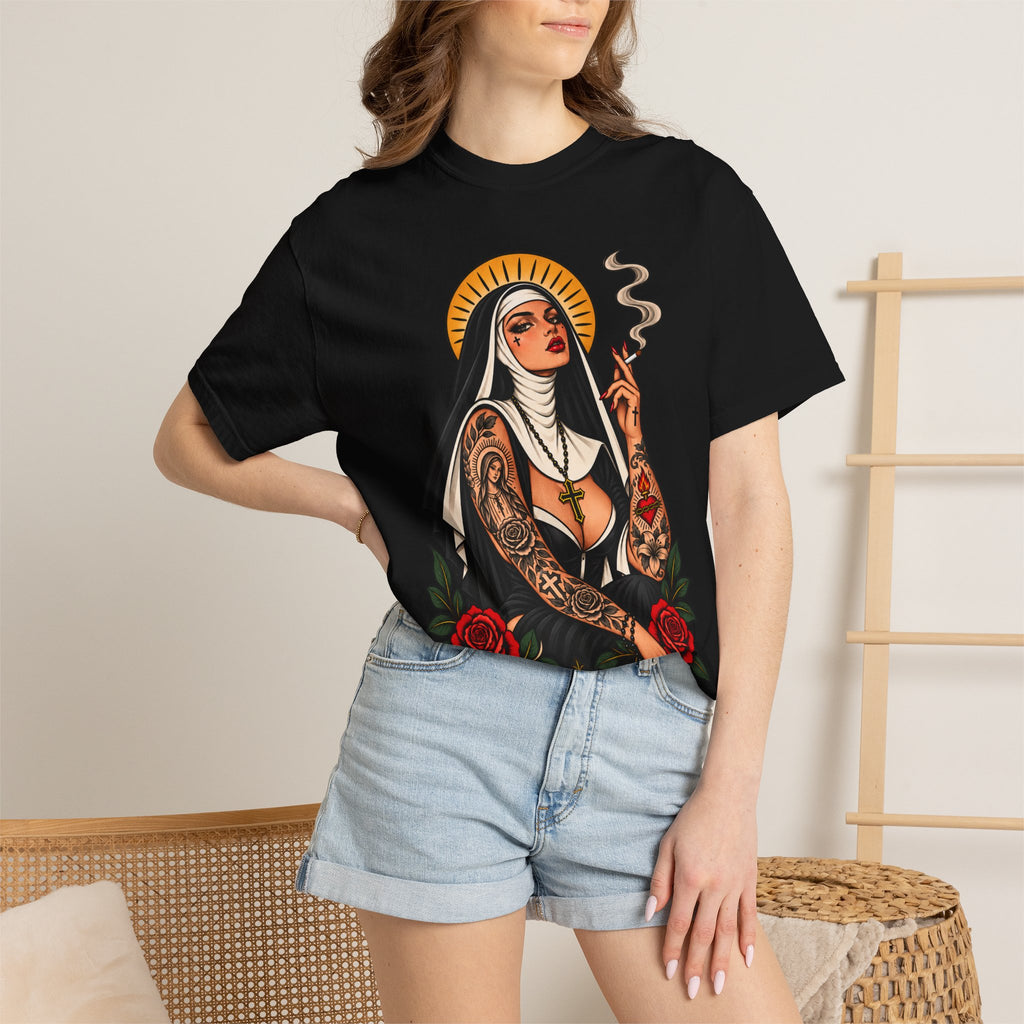 Rebel Nun Tattoo Flash T-Shirt