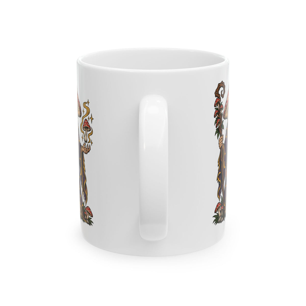 Amanita Mushroom Wizard Tattoo Flash Coffee Mug (11oz & 15oz)