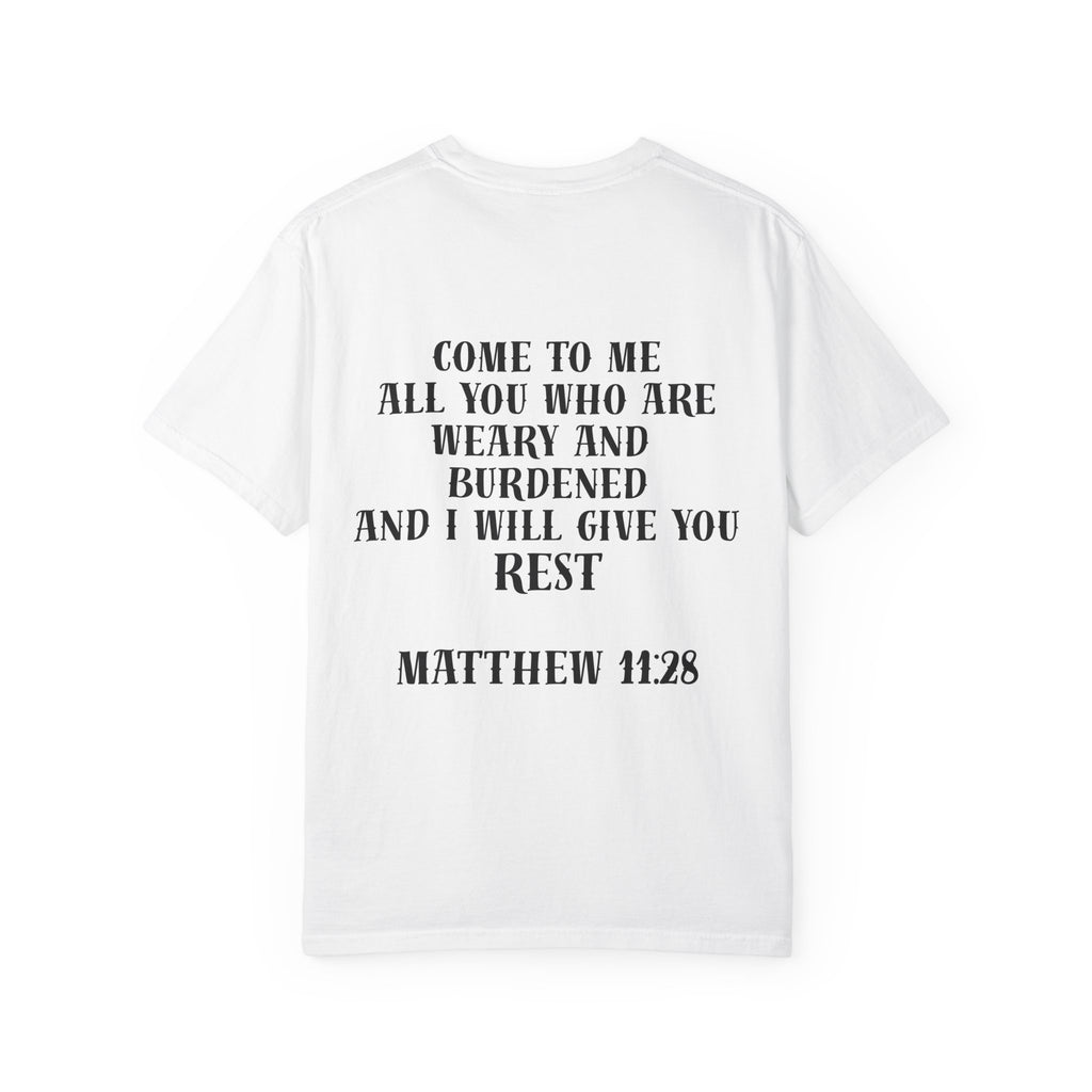 Matthew 11:28 Jesus Cross Tattoo Flash T-Shirt