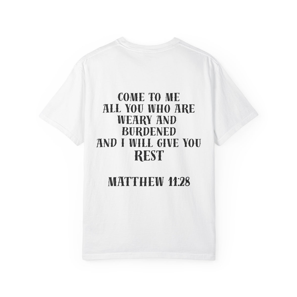 Matthew 11:28 Jesus Cross Tattoo Flash T-Shirt
