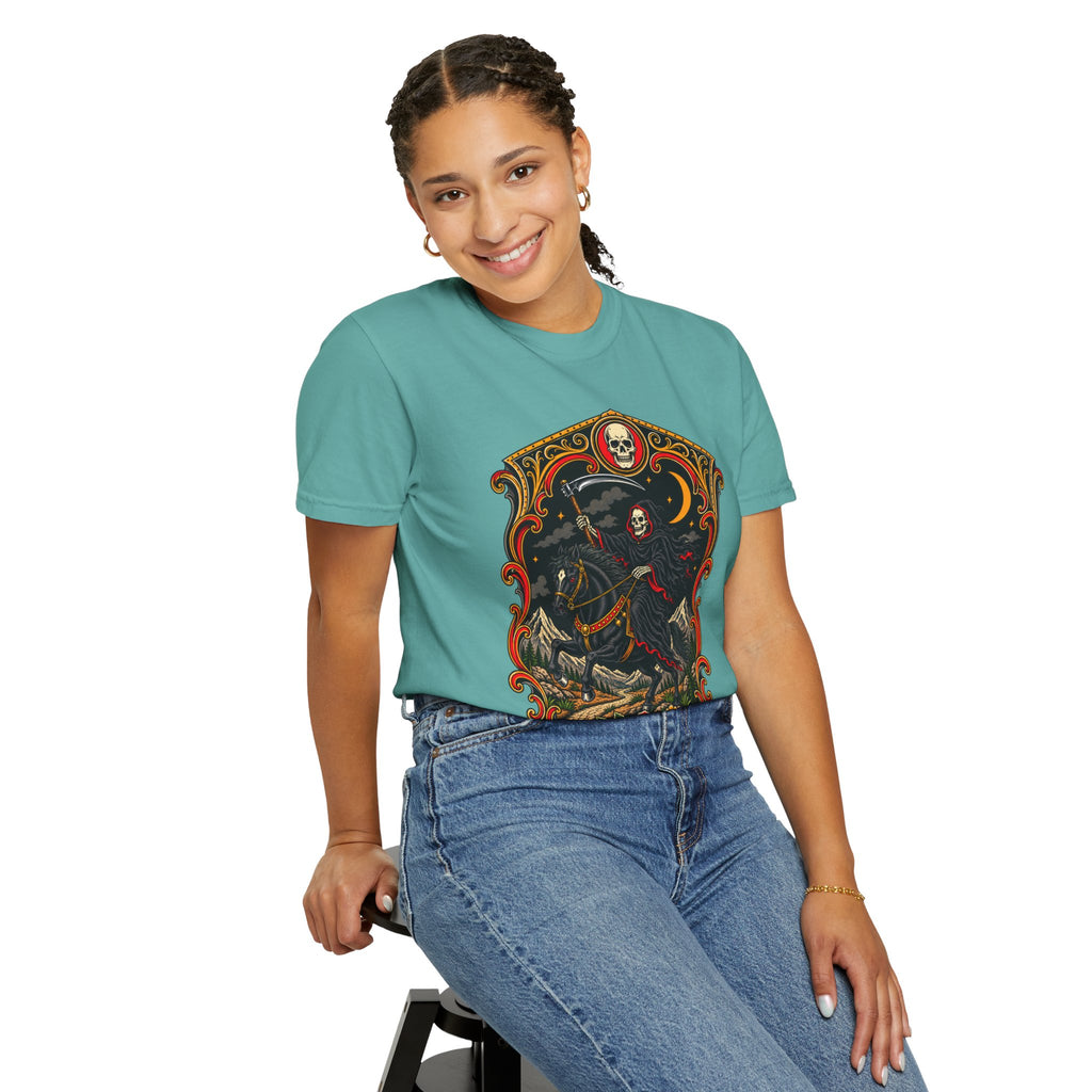 Grim Reaper Horseman Tattoo Flash T-Shirt