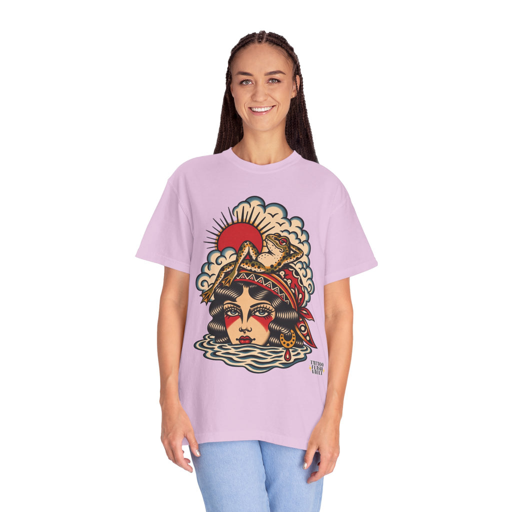 Frog & Lady of The Lake Tattoo Flash T-Shirt