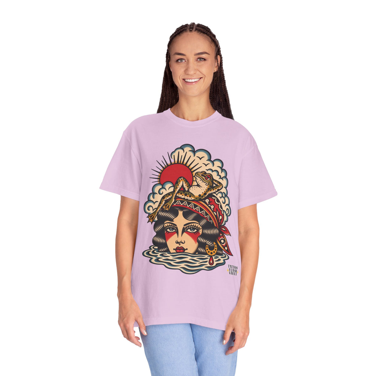 Frog & Lady of The Lake Tattoo Flash T-Shirt
