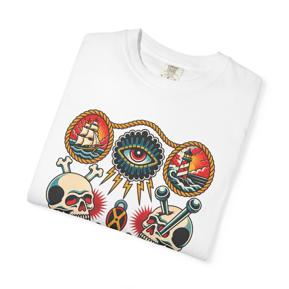 American Traditional Tattoo Flash Sheet T-Shirt