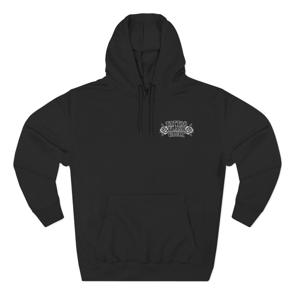 Gypsy Woman Tattoo Flash Pullover Hoodie (Back Design)