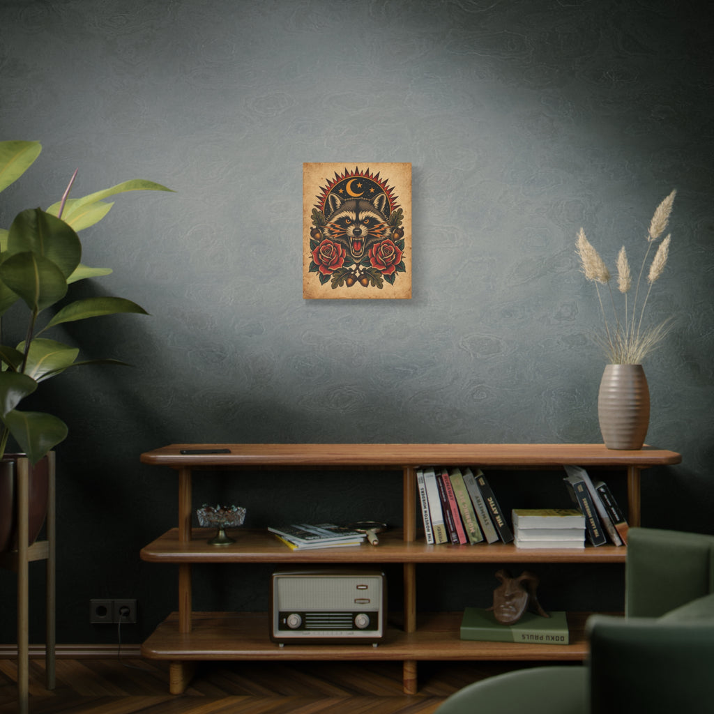 Raccoon Tattoo Flash Wall Art