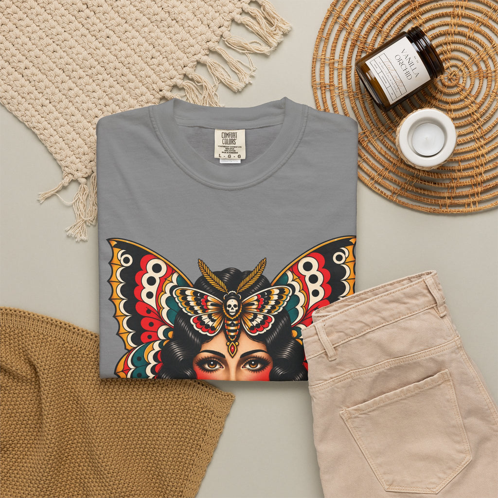 Gypsy Moth Woman Tattoo Flash Sheet T-Shirt