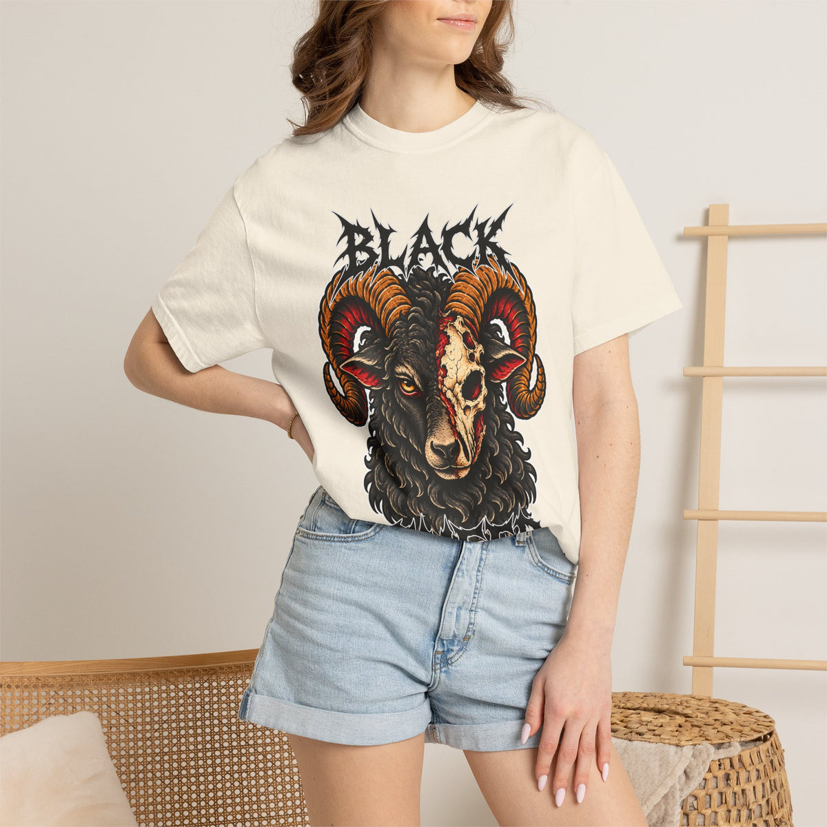 Black Sheep Tattoo Flash T-Shirt