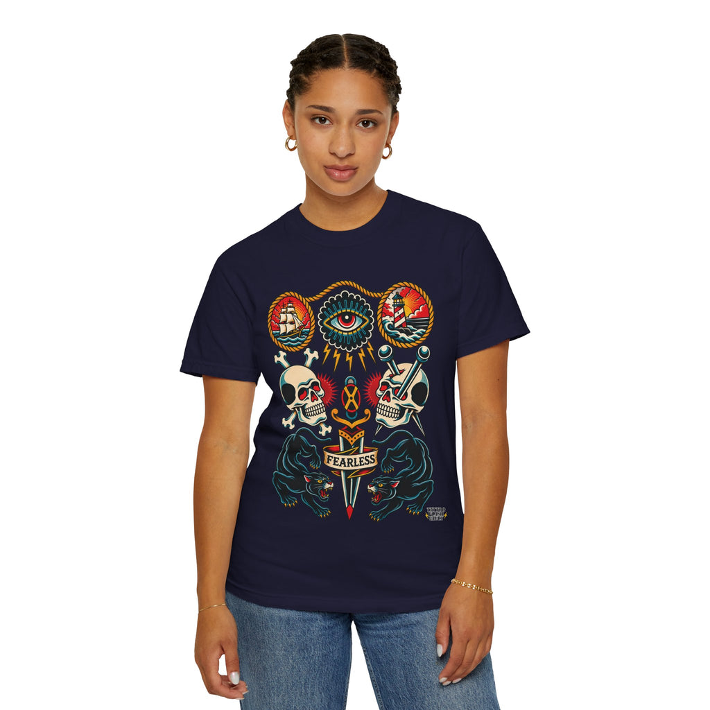 American Traditional Tattoo Flash Sheet T-Shirt