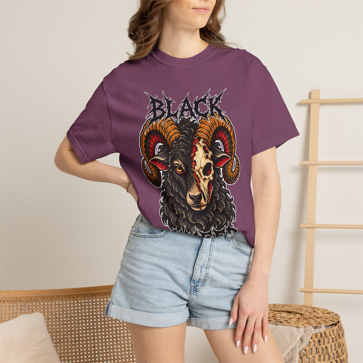 Black Sheep Tattoo Flash T-Shirt