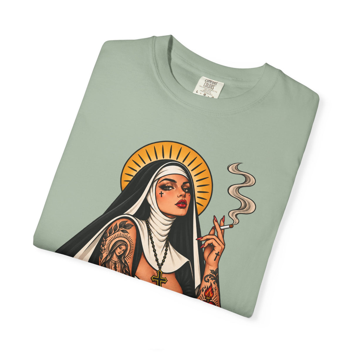 Rebel Nun Tattoo Flash T-Shirt