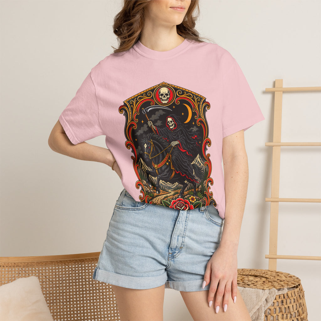 Grim Reaper Horseman Tattoo Flash T-Shirt