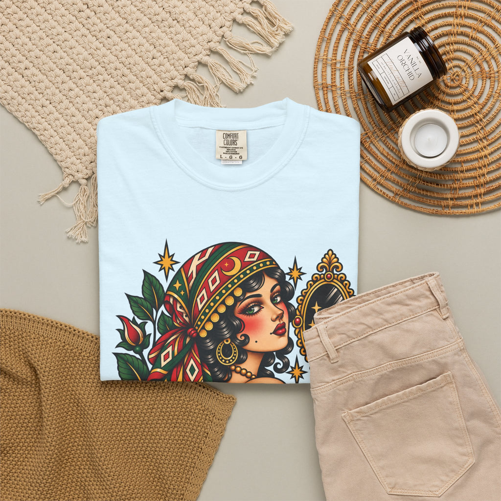 Love Yourself First Gypsy Woman Tattoo Flash Sheet T-Shirt