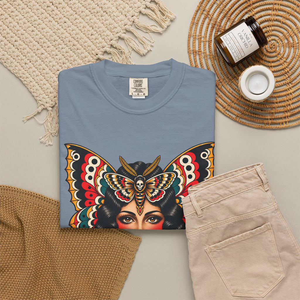 Gypsy Moth Woman Tattoo Flash Sheet T-Shirt