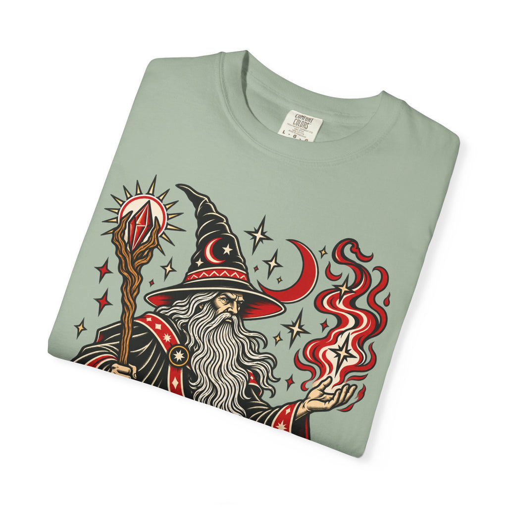 Fire Wizard Tattoo Flash T Shirt