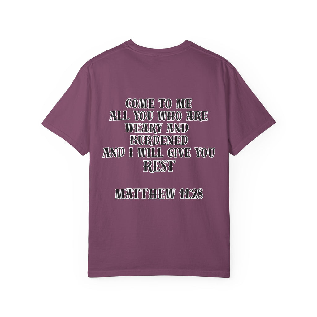 Matthew 11:28 Jesus Cross Tattoo Flash T-Shirt