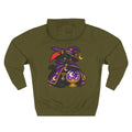 Black Cat Witch Tattoo Flash Pullover Hoodie (Back Design)