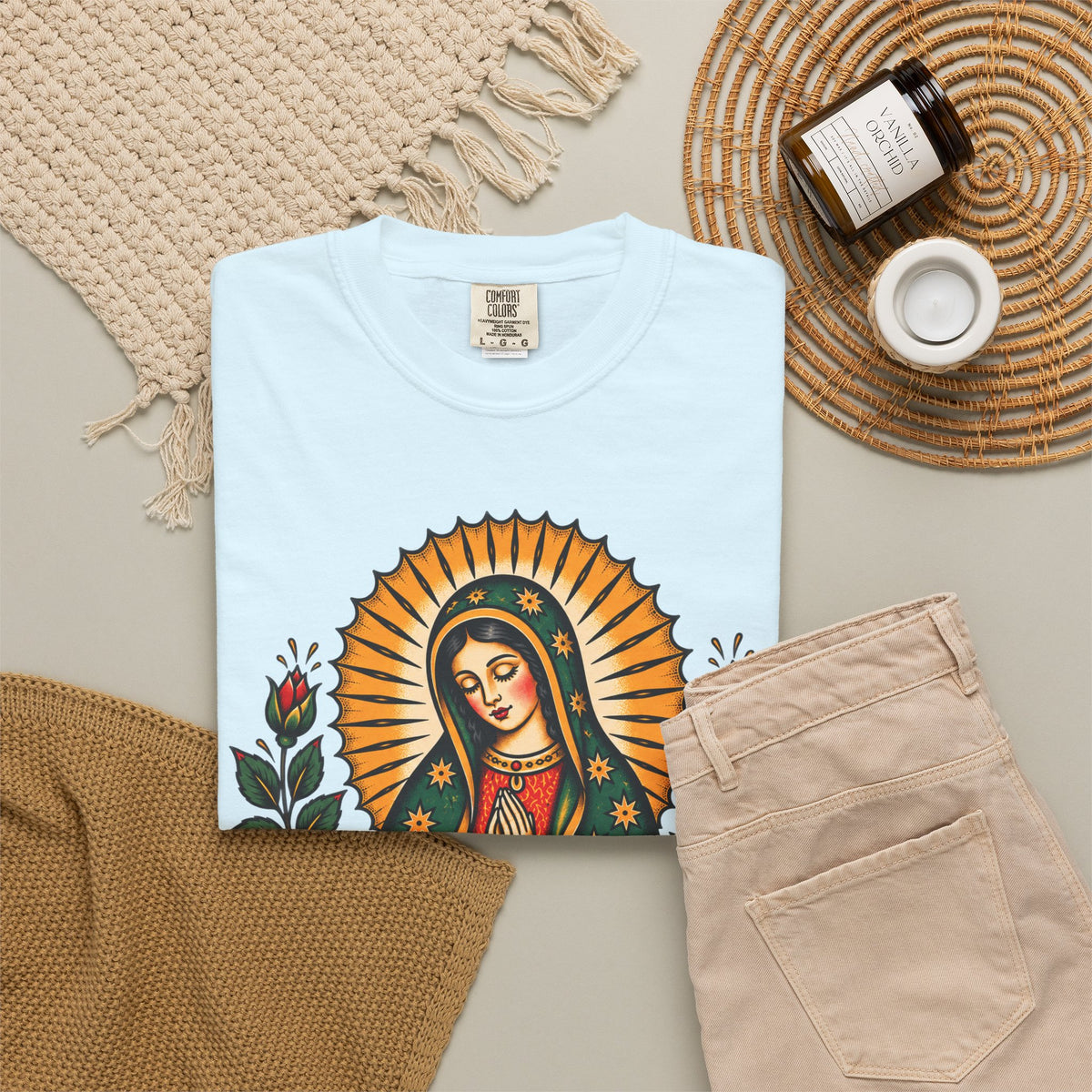 Our Lady of Guadalupe Tattoo Flash T-Shirt