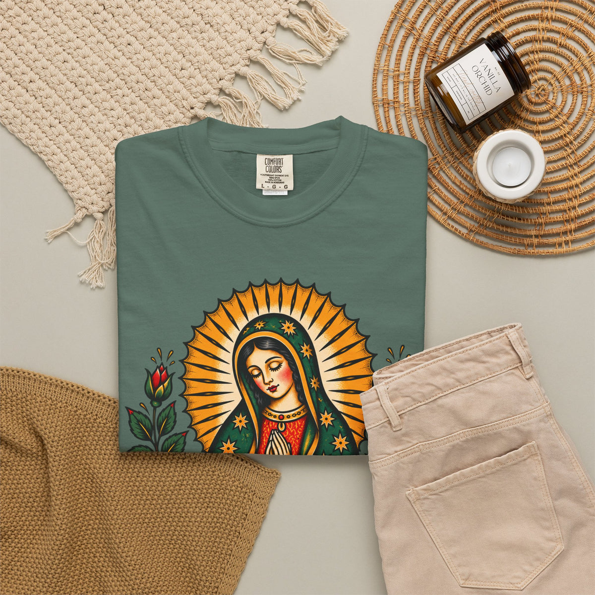 Our Lady of Guadalupe Tattoo Flash T-Shirt