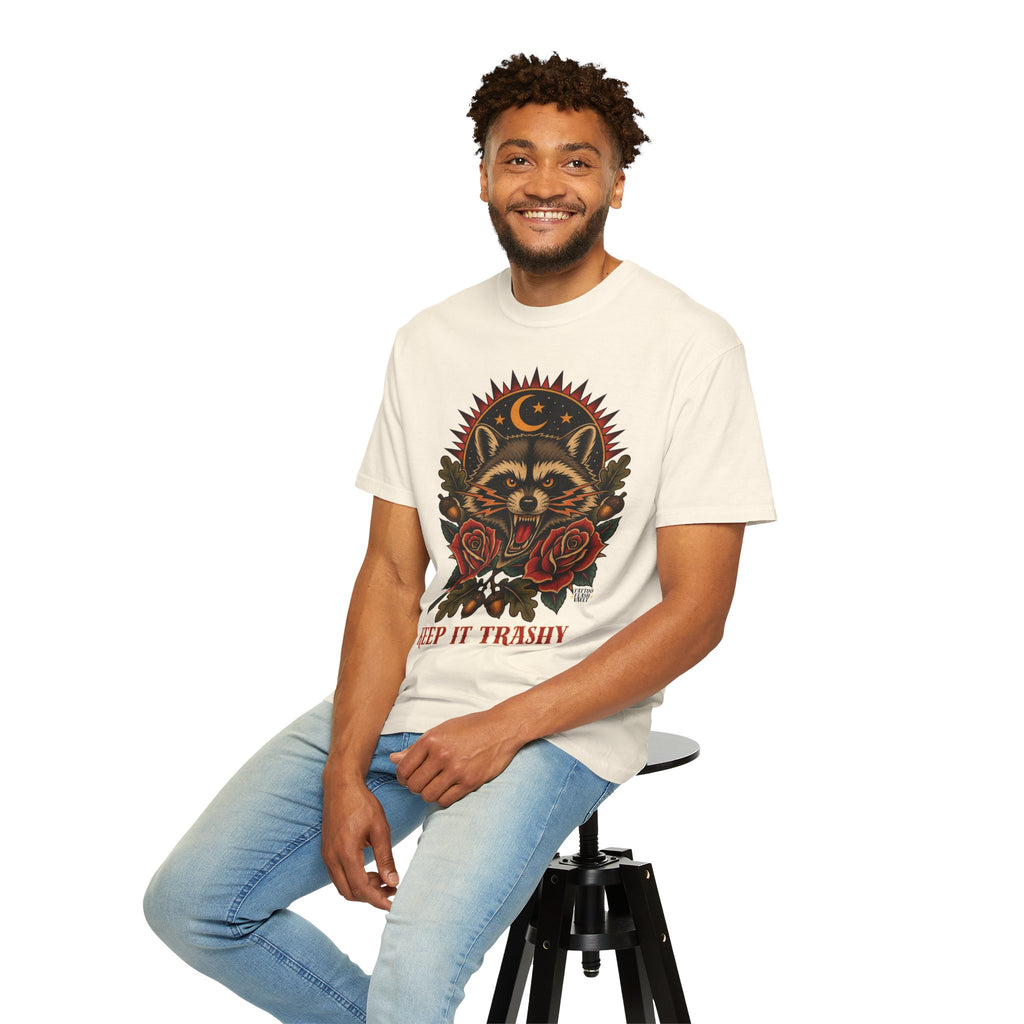Keep It Trashy Raccoon Tattoo Flash T-Shirt