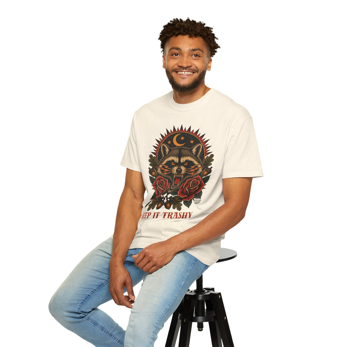 Keep It Trashy Raccoon Tattoo Flash T-Shirt