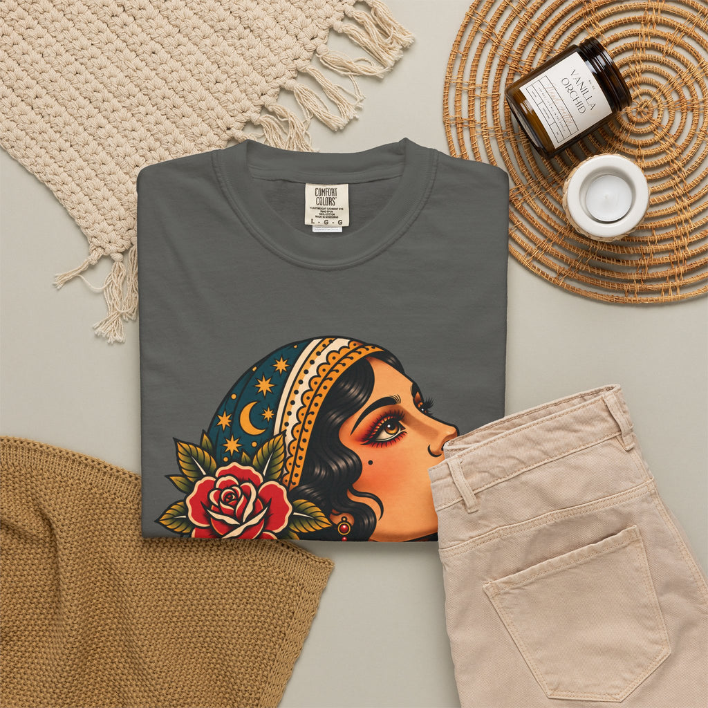 Gypsy Woman Tattoo Flash Sheet T-Shirt