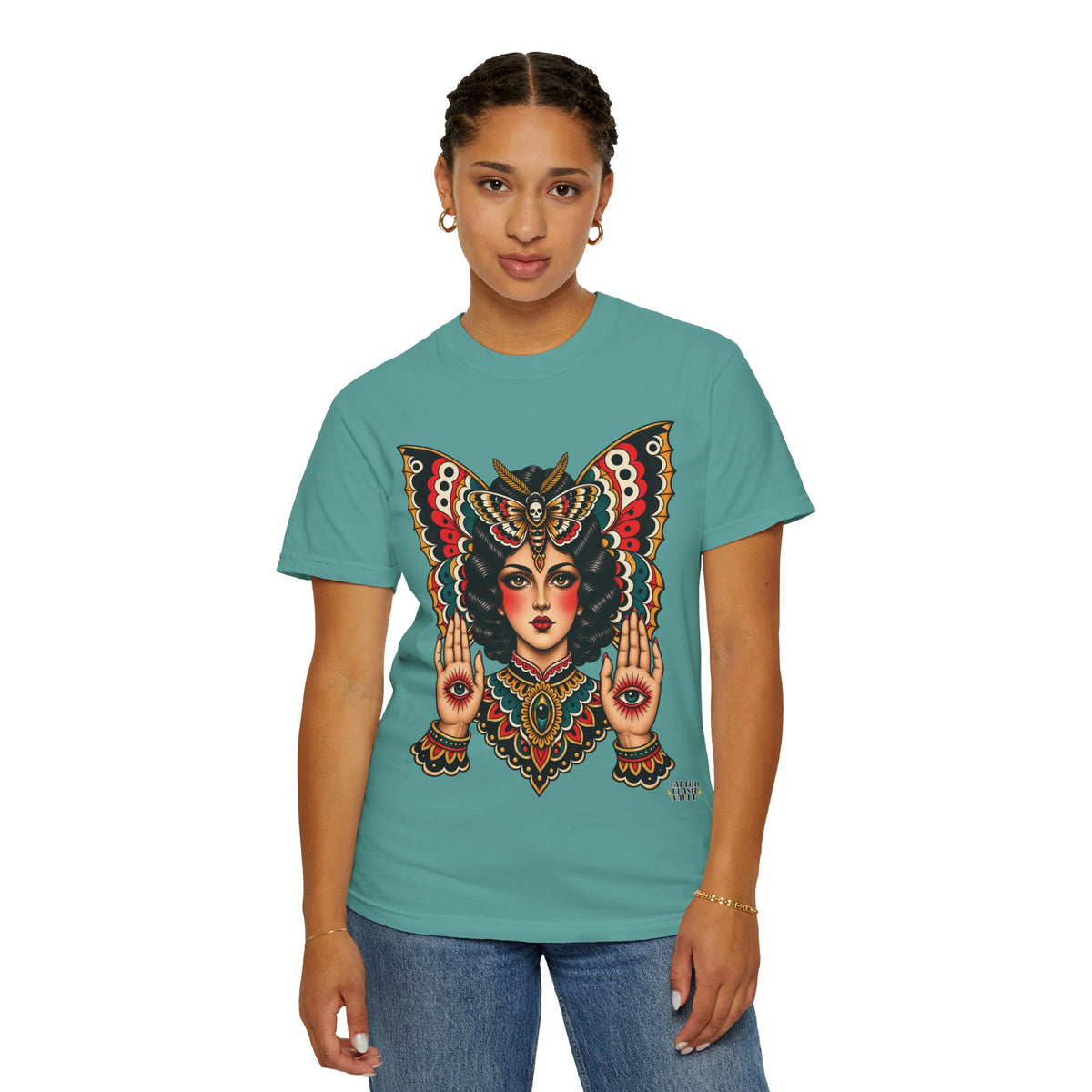 Gypsy Moth Woman Tattoo Flash Sheet T-Shirt