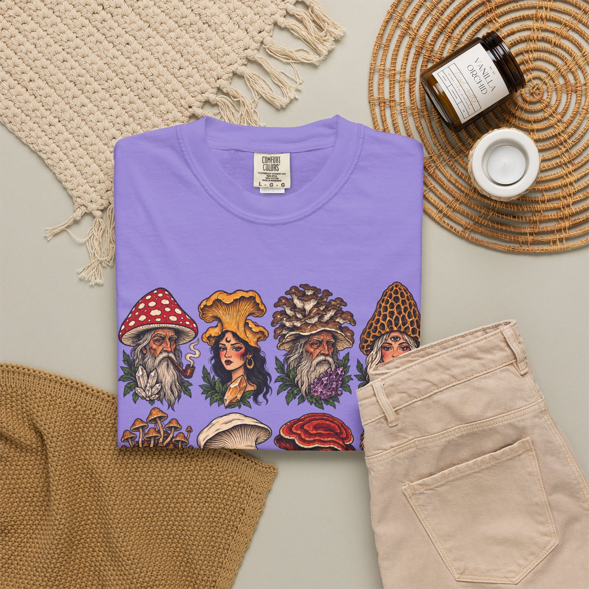 Mushroom Folks Tattoo Flash T Shirt