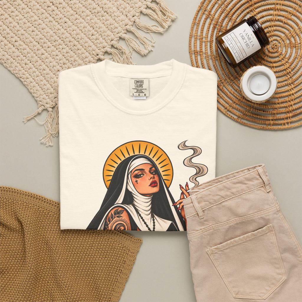 Rebel Nun Tattoo Flash T-Shirt