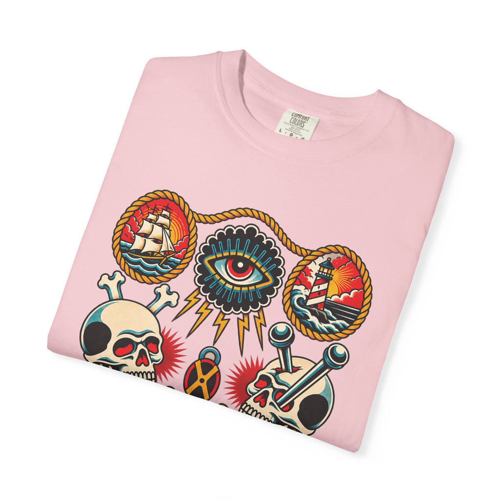 American Traditional Tattoo Flash Sheet T-Shirt