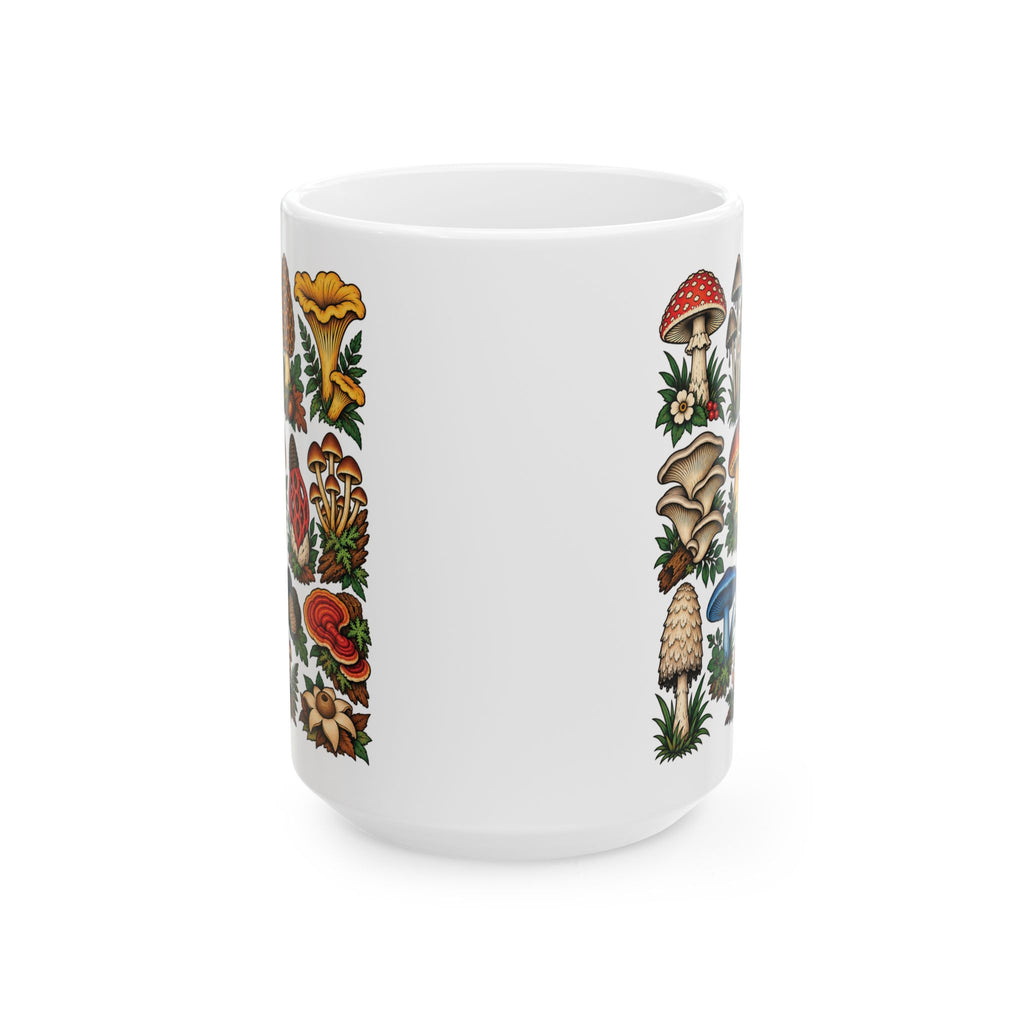 Mushroom Tattoo Flash Ceramic Coffee Mug (11oz, 15oz)