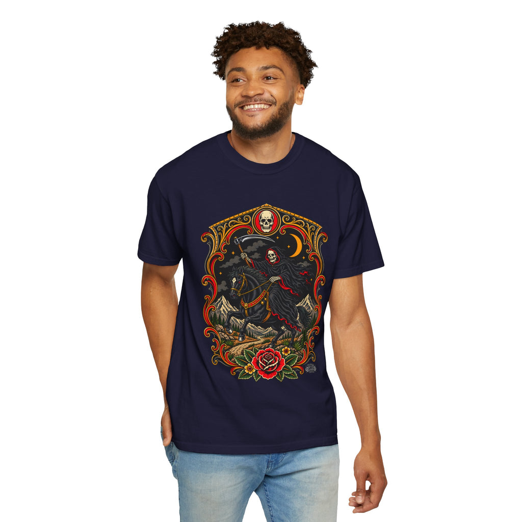 Grim Reaper Horseman Tattoo Flash T-Shirt
