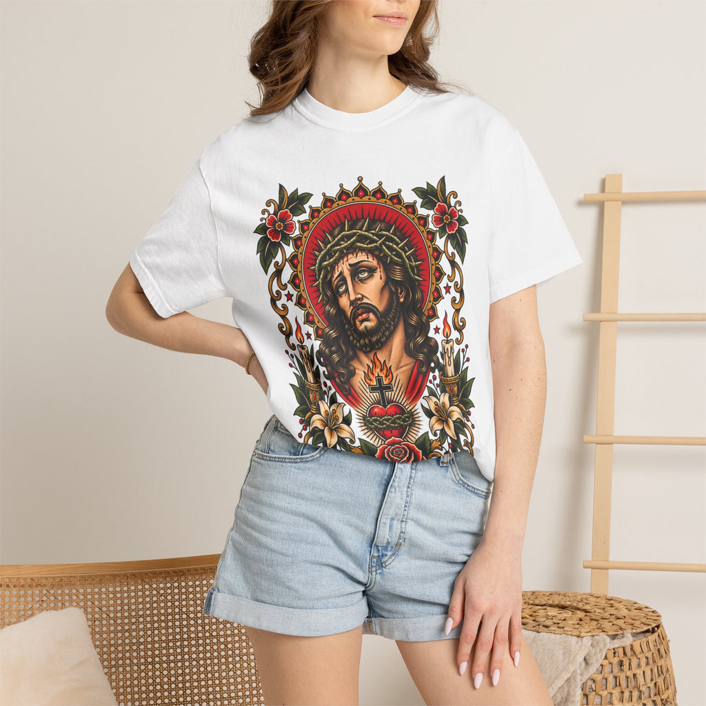Jesus Sacred Heart Tattoo Flash T-Shirt